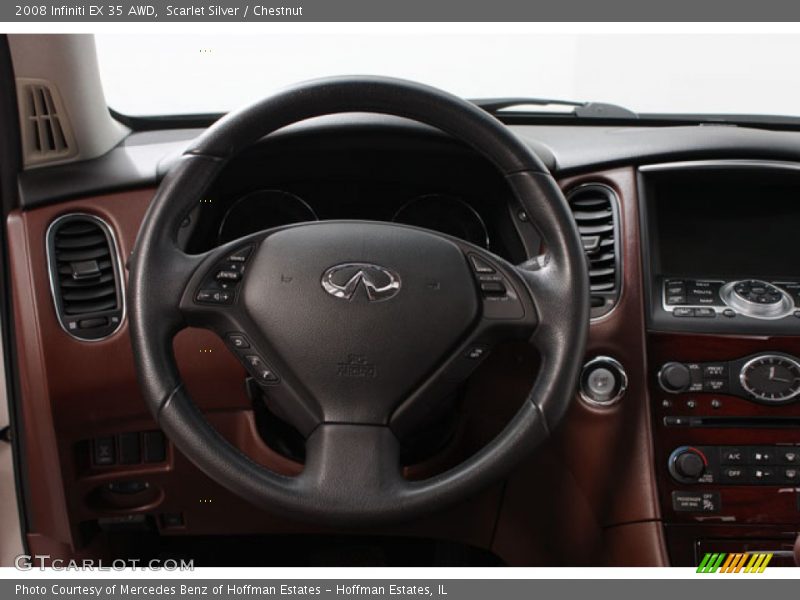 Scarlet Silver / Chestnut 2008 Infiniti EX 35 AWD