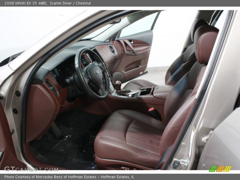 Scarlet Silver / Chestnut 2008 Infiniti EX 35 AWD