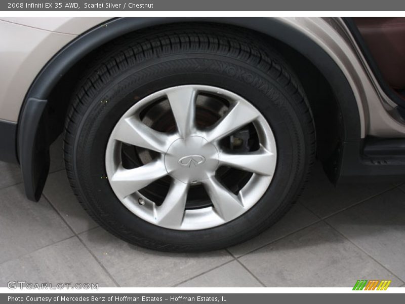 Scarlet Silver / Chestnut 2008 Infiniti EX 35 AWD