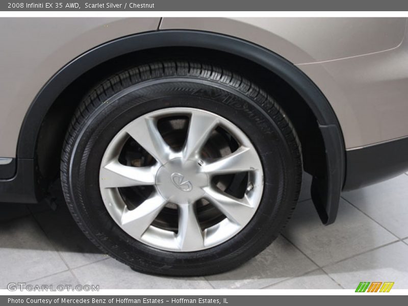 Scarlet Silver / Chestnut 2008 Infiniti EX 35 AWD