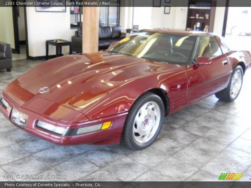 Dark Red Metallic / Red 1993 Chevrolet Corvette Coupe
