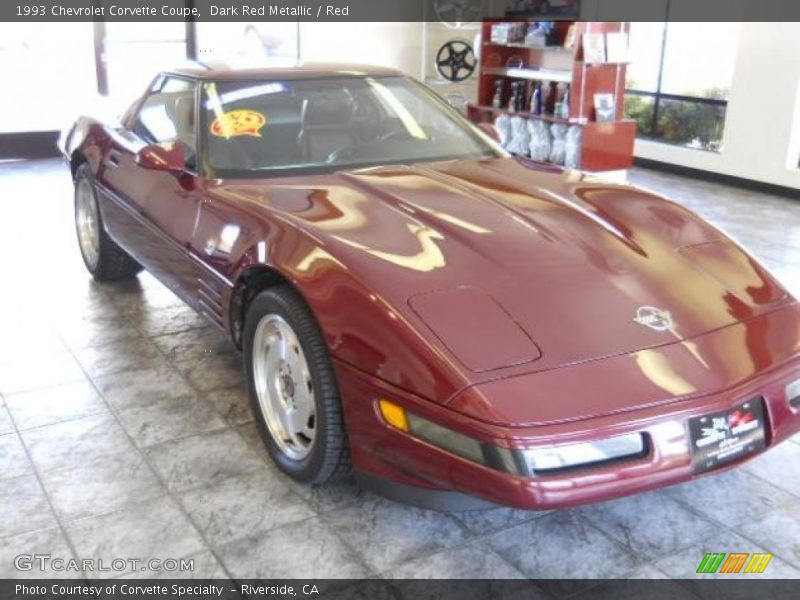 Dark Red Metallic / Red 1993 Chevrolet Corvette Coupe