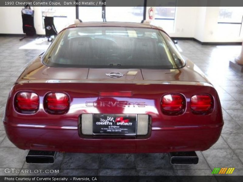 Dark Red Metallic / Red 1993 Chevrolet Corvette Coupe