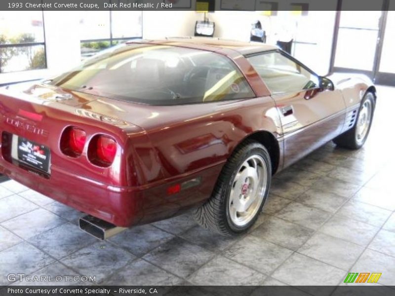 Dark Red Metallic / Red 1993 Chevrolet Corvette Coupe