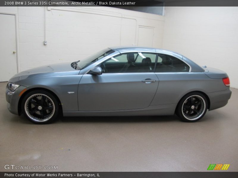 Arctic Metallic / Black Dakota Leather 2008 BMW 3 Series 335i Convertible