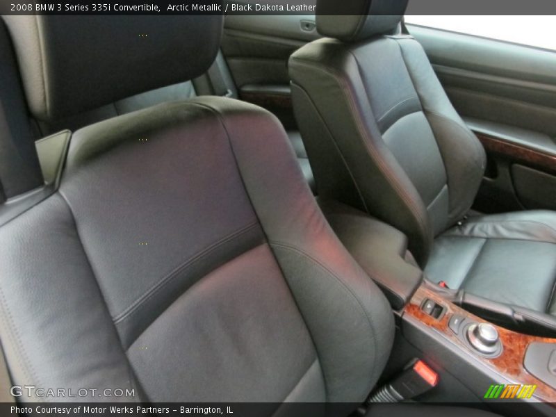 Arctic Metallic / Black Dakota Leather 2008 BMW 3 Series 335i Convertible