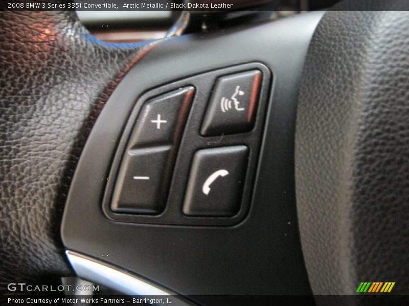 Arctic Metallic / Black Dakota Leather 2008 BMW 3 Series 335i Convertible