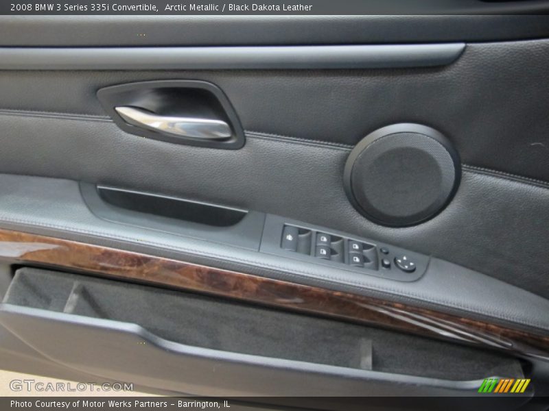 Arctic Metallic / Black Dakota Leather 2008 BMW 3 Series 335i Convertible