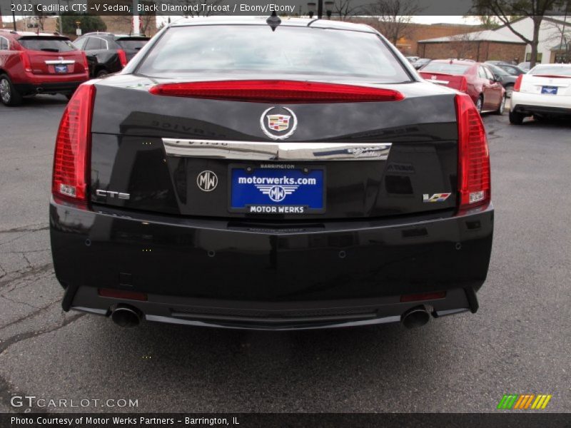 Black Diamond Tricoat / Ebony/Ebony 2012 Cadillac CTS -V Sedan