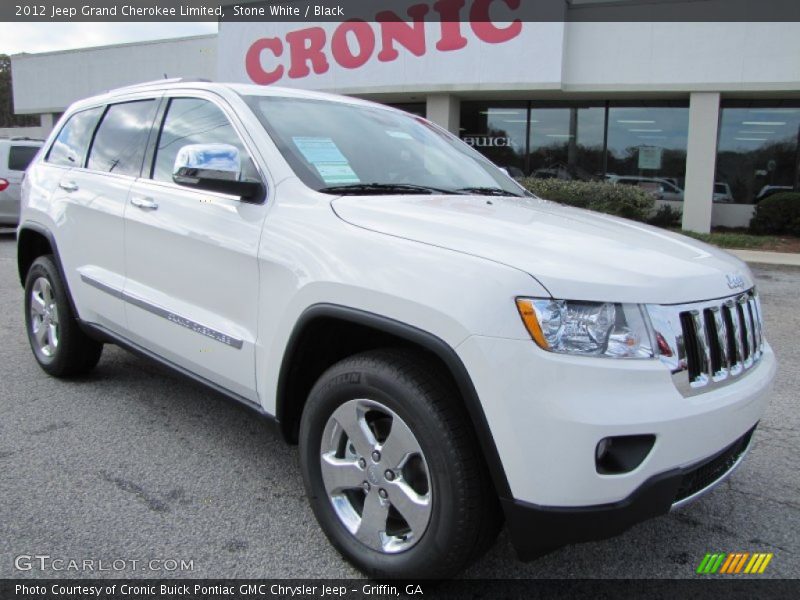 Stone White / Black 2012 Jeep Grand Cherokee Limited