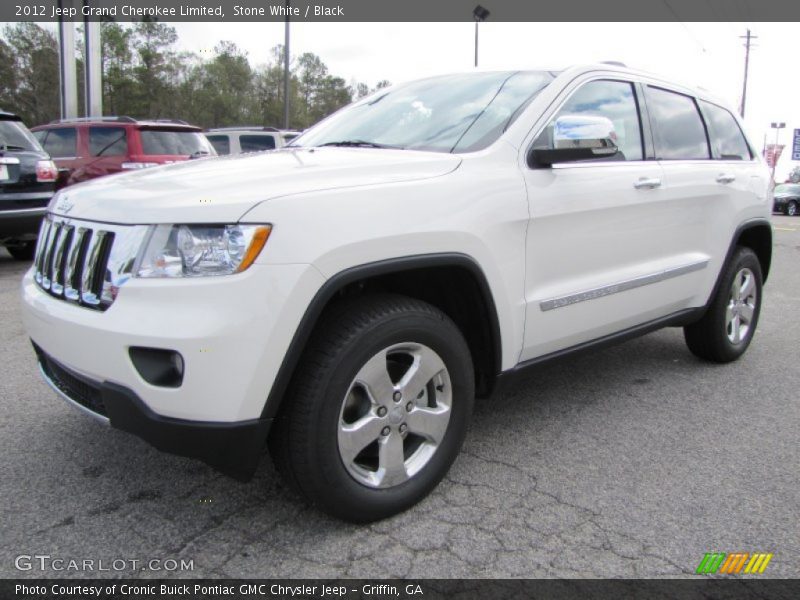 Stone White / Black 2012 Jeep Grand Cherokee Limited