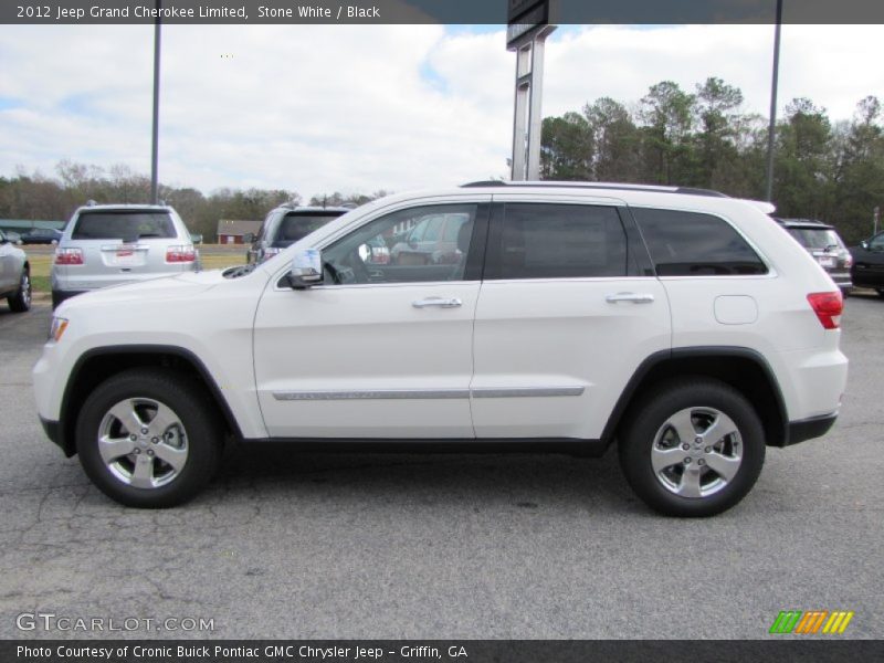 Stone White / Black 2012 Jeep Grand Cherokee Limited