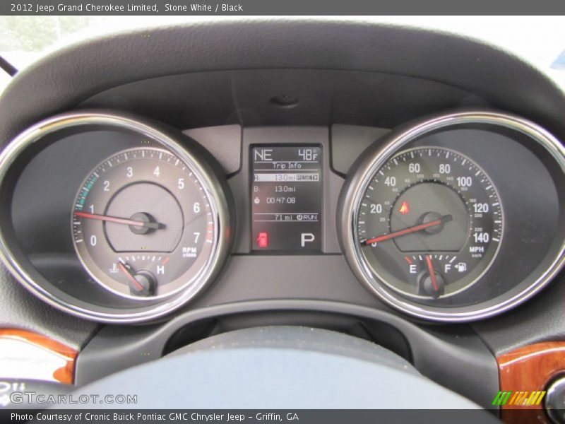 Stone White / Black 2012 Jeep Grand Cherokee Limited