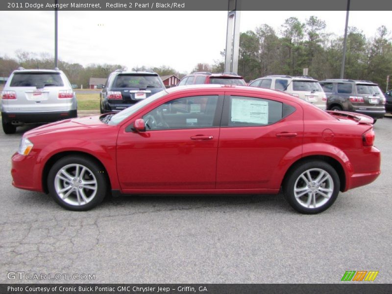 Redline 2 Pearl / Black/Red 2011 Dodge Avenger Mainstreet