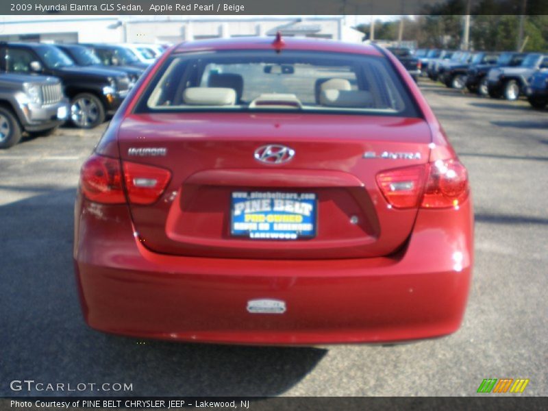 Apple Red Pearl / Beige 2009 Hyundai Elantra GLS Sedan