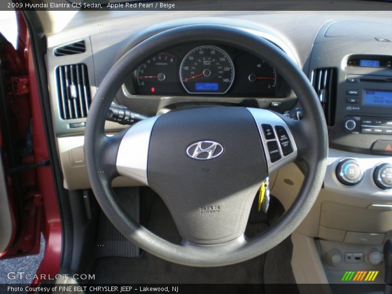 Apple Red Pearl / Beige 2009 Hyundai Elantra GLS Sedan
