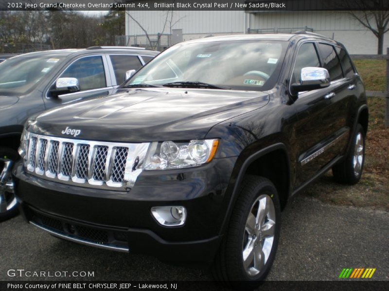 Brilliant Black Crystal Pearl / New Saddle/Black 2012 Jeep Grand Cherokee Overland Summit 4x4