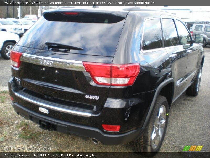 Brilliant Black Crystal Pearl / New Saddle/Black 2012 Jeep Grand Cherokee Overland Summit 4x4