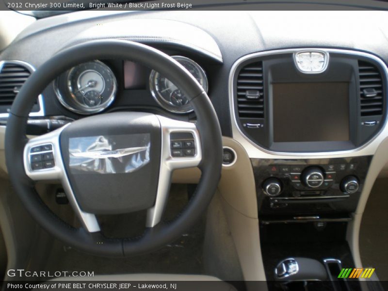 Bright White / Black/Light Frost Beige 2012 Chrysler 300 Limited