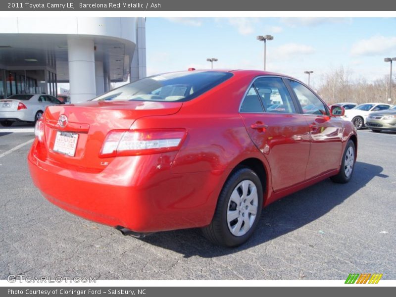 Barcelona Red Metallic / Ash 2011 Toyota Camry LE