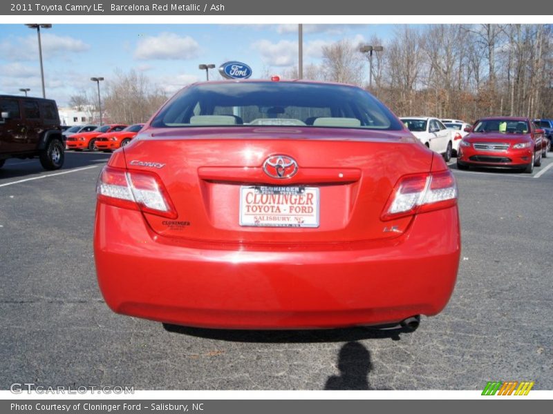 Barcelona Red Metallic / Ash 2011 Toyota Camry LE