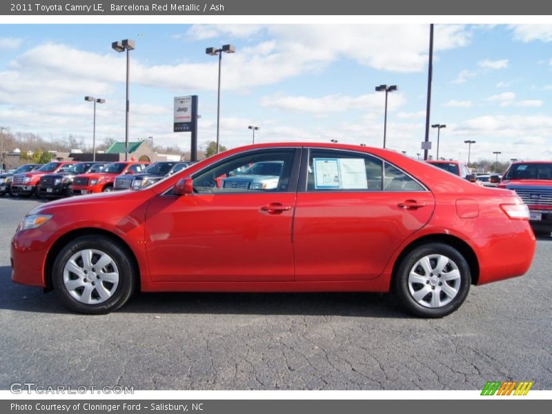 Barcelona Red Metallic / Ash 2011 Toyota Camry LE