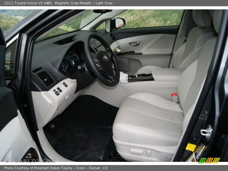 Magnetic Gray Metallic / Light Gray 2011 Toyota Venza V6 AWD