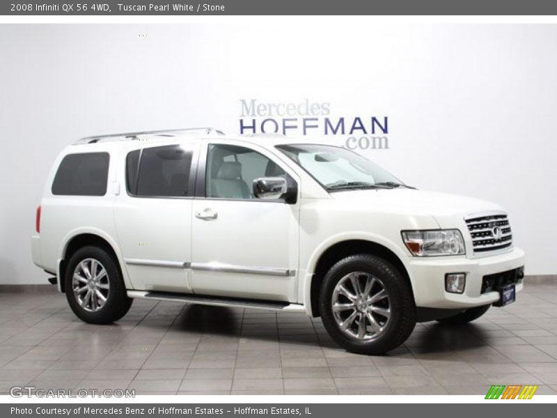 Tuscan Pearl White / Stone 2008 Infiniti QX 56 4WD