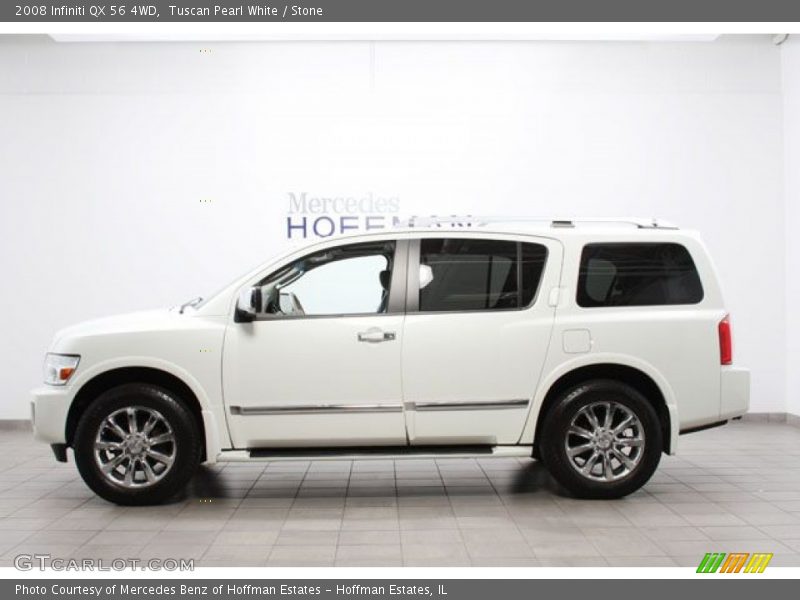 Tuscan Pearl White / Stone 2008 Infiniti QX 56 4WD