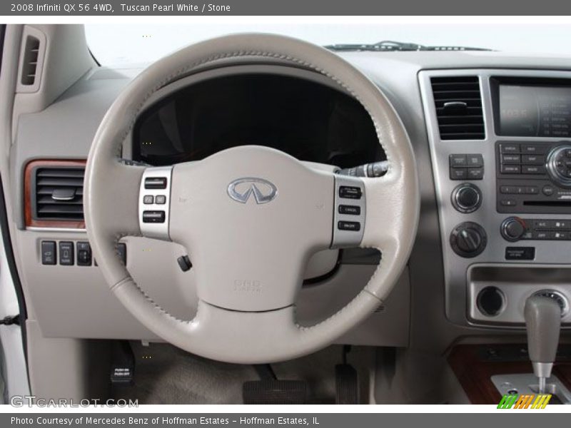 Tuscan Pearl White / Stone 2008 Infiniti QX 56 4WD