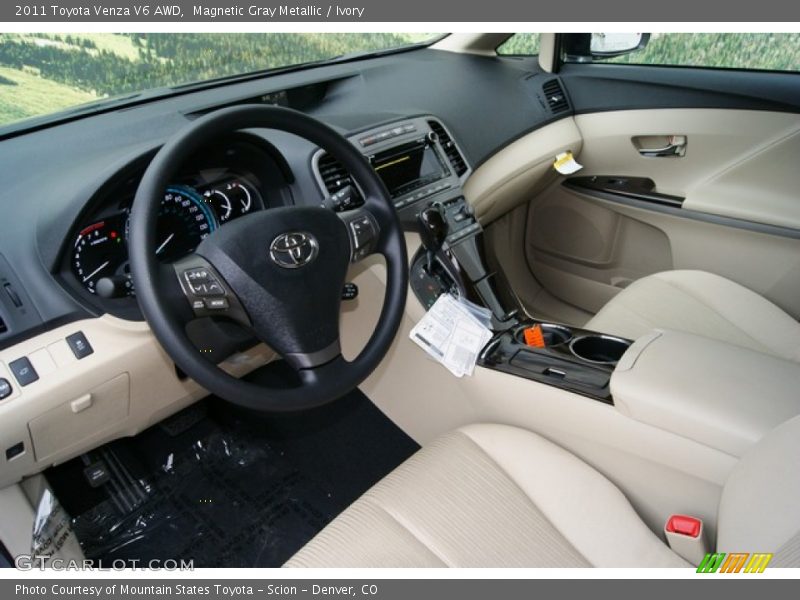 Magnetic Gray Metallic / Ivory 2011 Toyota Venza V6 AWD