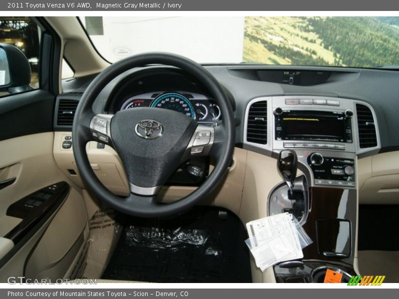 Magnetic Gray Metallic / Ivory 2011 Toyota Venza V6 AWD