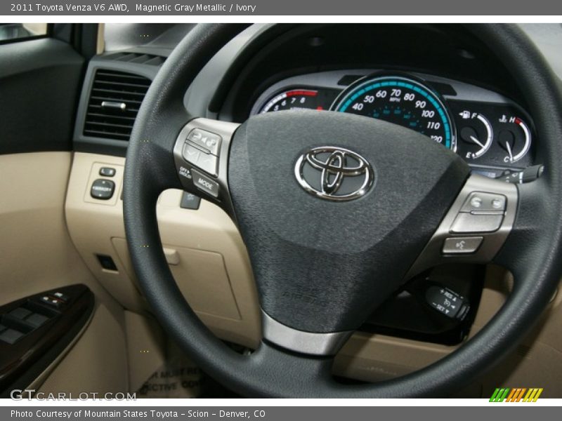 Magnetic Gray Metallic / Ivory 2011 Toyota Venza V6 AWD