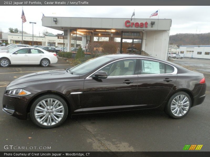 Caviar Metallic / Ivory/Truffle 2012 Jaguar XF Portfolio