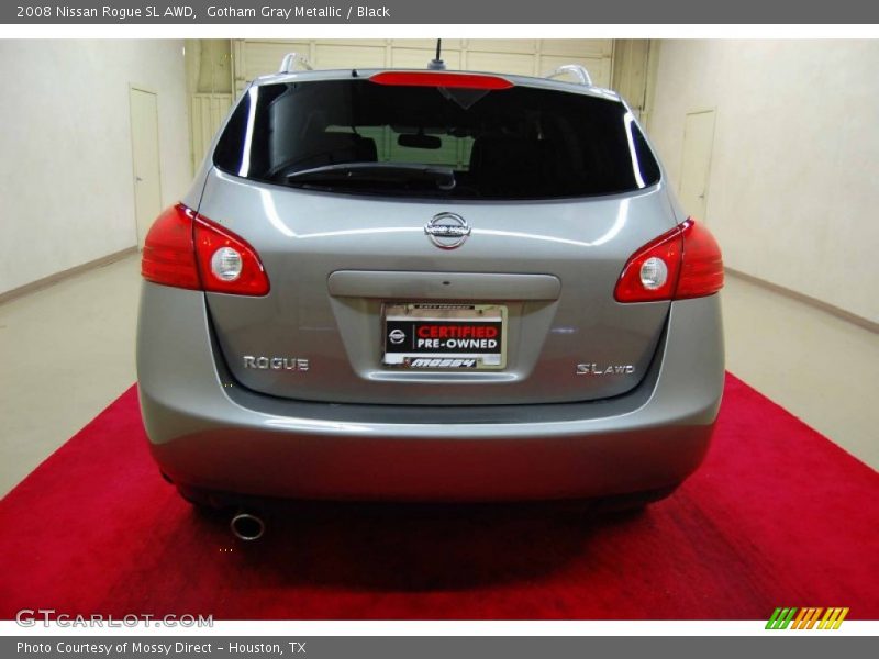 Gotham Gray Metallic / Black 2008 Nissan Rogue SL AWD