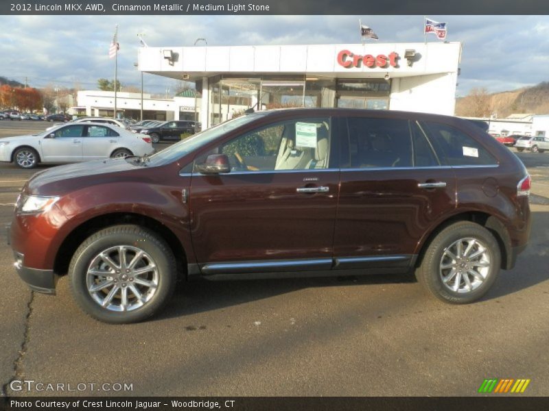 Cinnamon Metallic / Medium Light Stone 2012 Lincoln MKX AWD