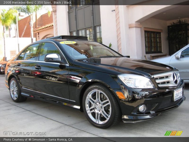 Black / Black 2008 Mercedes-Benz C 350 Sport