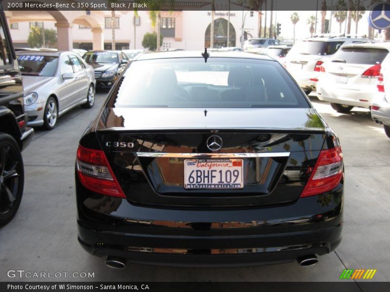 Black / Black 2008 Mercedes-Benz C 350 Sport