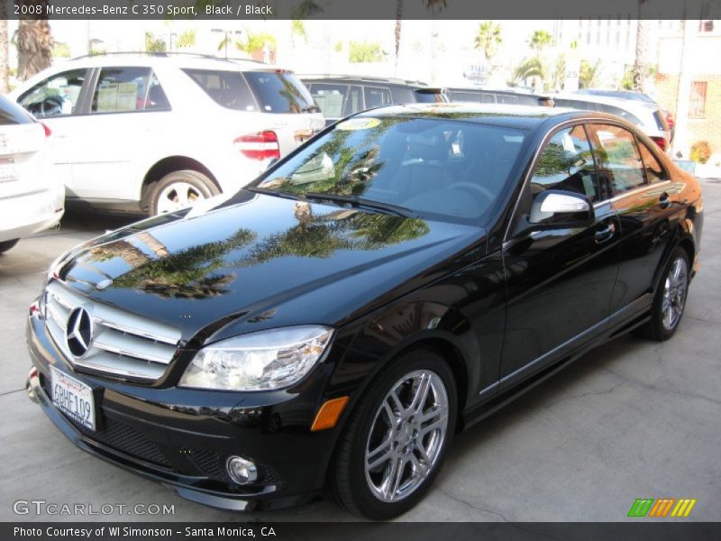 Black / Black 2008 Mercedes-Benz C 350 Sport
