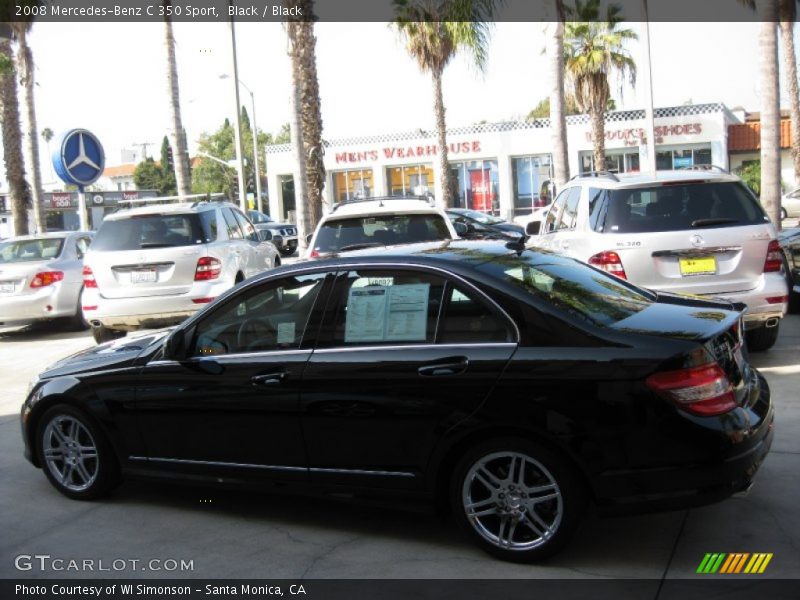 Black / Black 2008 Mercedes-Benz C 350 Sport