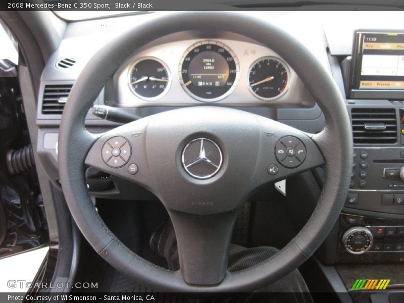 Black / Black 2008 Mercedes-Benz C 350 Sport