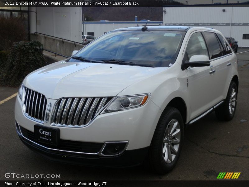 White Platinum Metallic Tri-Coat / Charcoal Black 2012 Lincoln MKX AWD