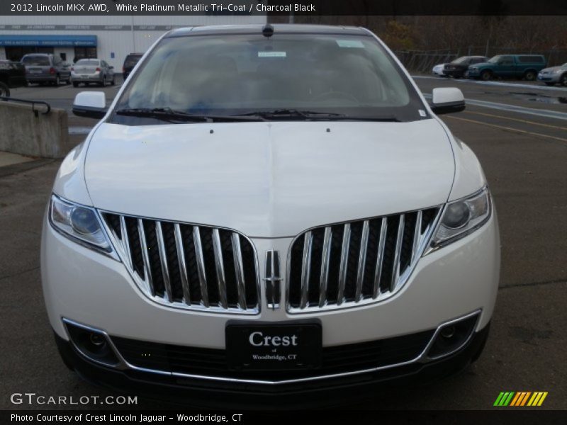 White Platinum Metallic Tri-Coat / Charcoal Black 2012 Lincoln MKX AWD