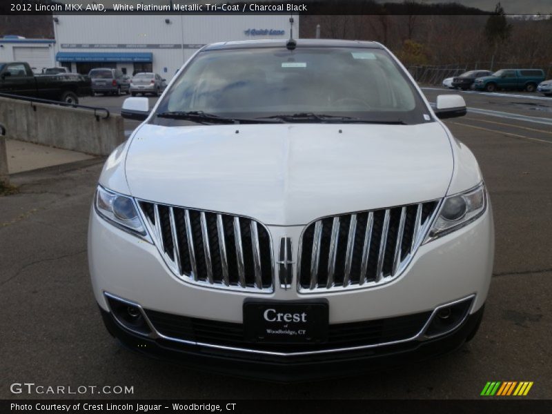 White Platinum Metallic Tri-Coat / Charcoal Black 2012 Lincoln MKX AWD