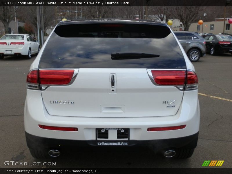 White Platinum Metallic Tri-Coat / Charcoal Black 2012 Lincoln MKX AWD