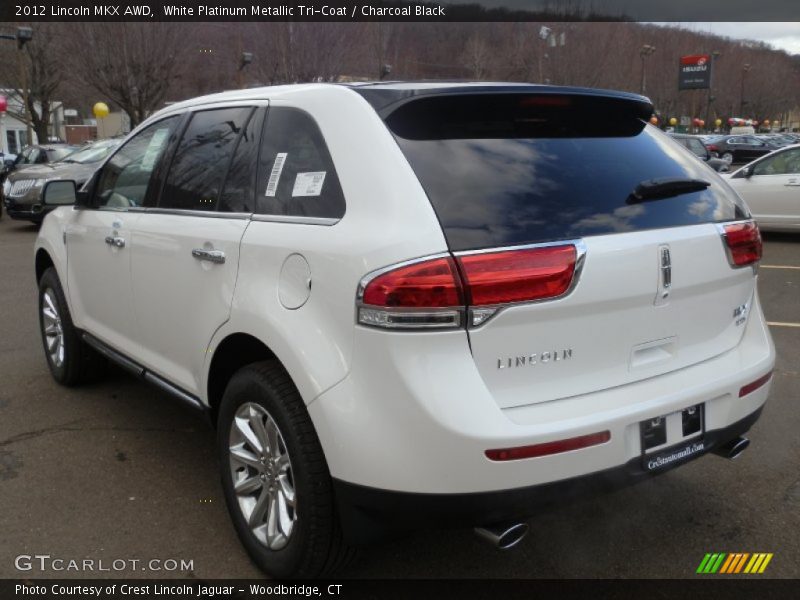 White Platinum Metallic Tri-Coat / Charcoal Black 2012 Lincoln MKX AWD