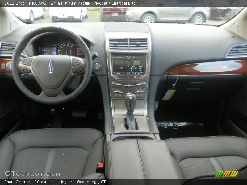 White Platinum Metallic Tri-Coat / Charcoal Black 2012 Lincoln MKX AWD
