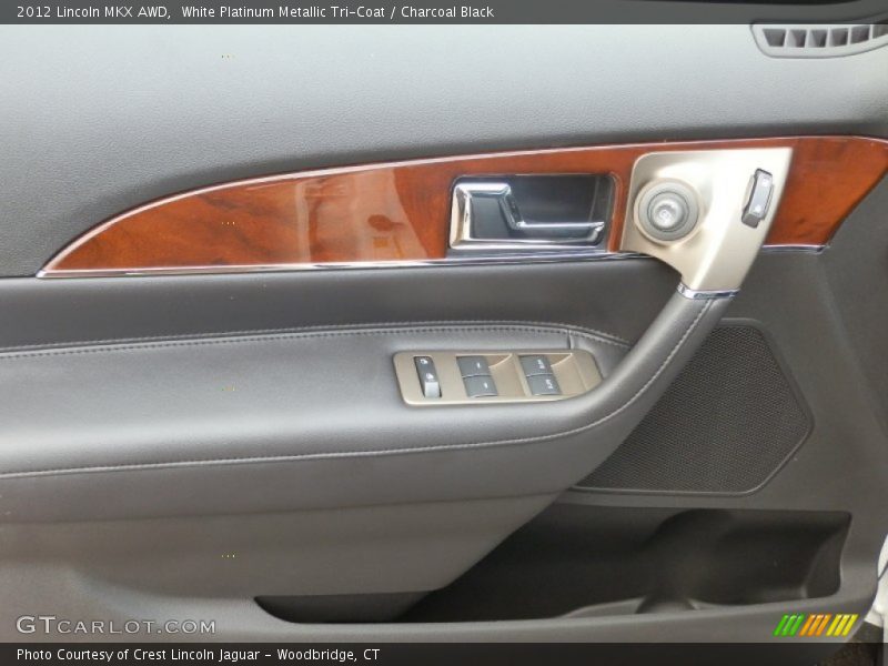 White Platinum Metallic Tri-Coat / Charcoal Black 2012 Lincoln MKX AWD