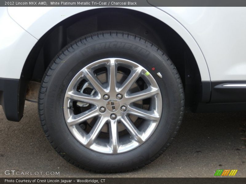 White Platinum Metallic Tri-Coat / Charcoal Black 2012 Lincoln MKX AWD