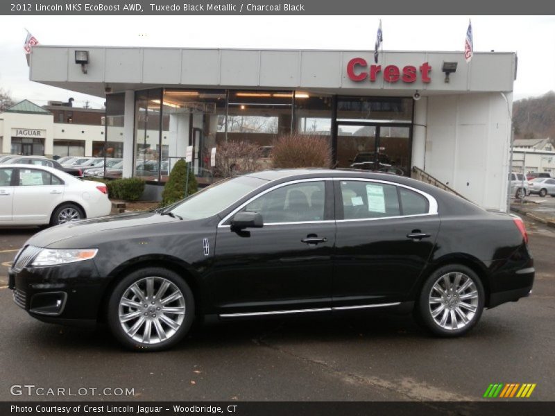 Tuxedo Black Metallic / Charcoal Black 2012 Lincoln MKS EcoBoost AWD